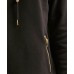 Black-Street Hoodie Gold Zipper Pocket